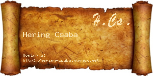 Hering Csaba névjegykártya