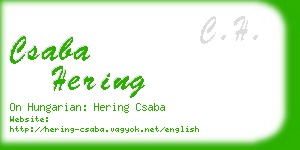 csaba hering business card